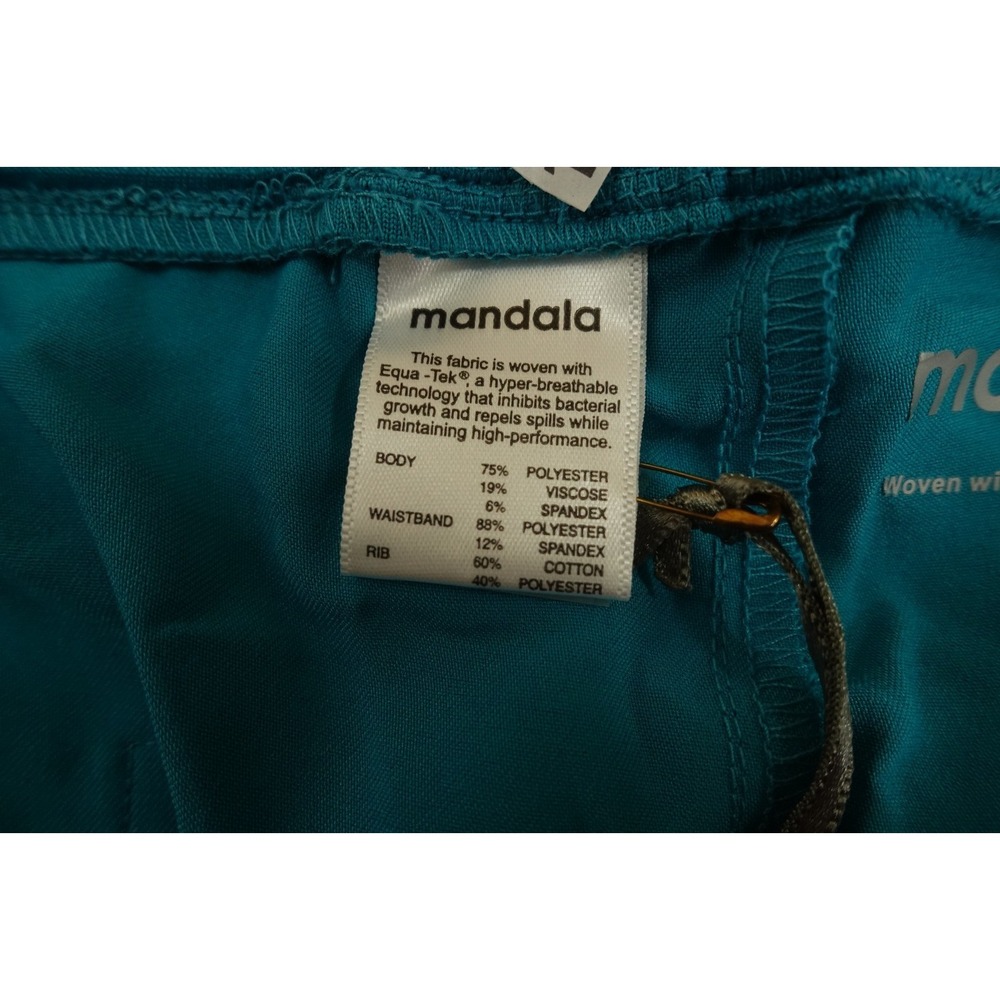 Mandala Womens Large Teal Woven Equa-Tek High Waist Jogger Pants Inseam-25in NWT - Picture 5 of 11